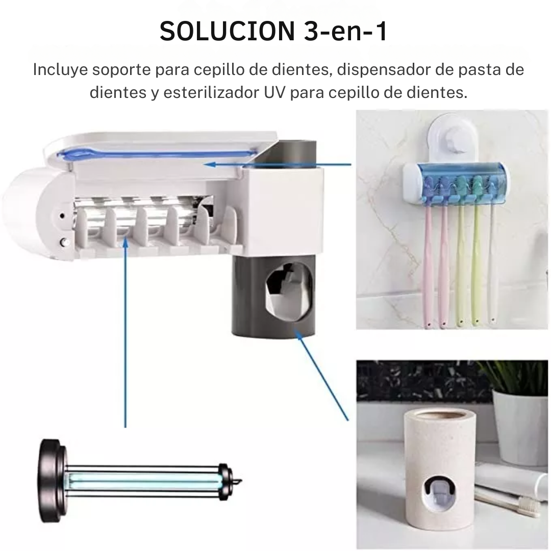 Esterilizador UV de cepillos de dientes.